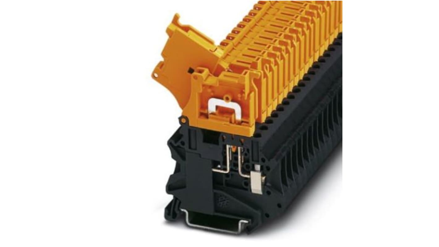 Phoenix Contact UT Series UT 4-HEDI-P/P Disconnect Terminal Block, 2-Way, 20A, 26-10-2020 AWG Wire, Screw Termination