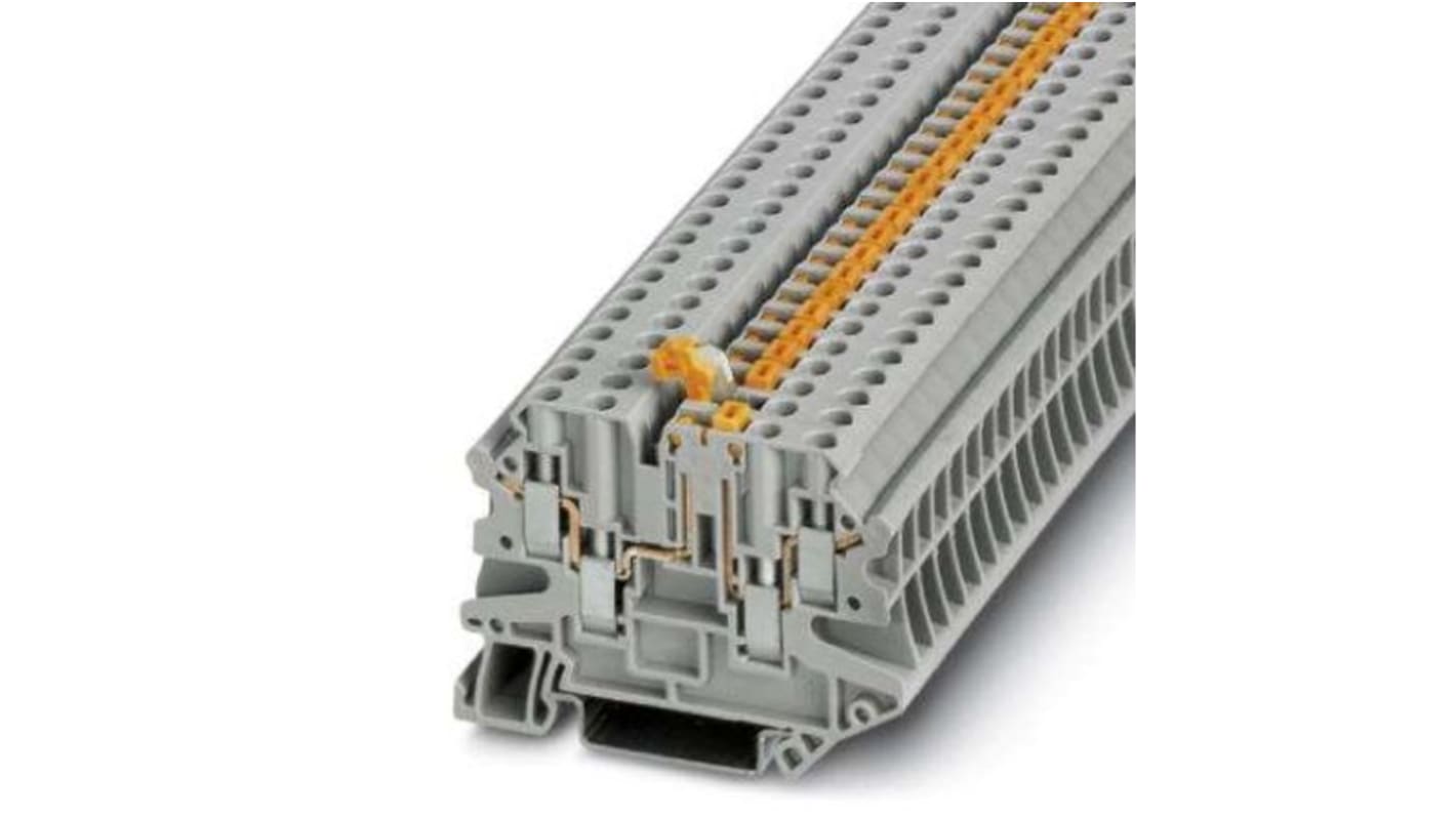 Phoenix Contact UT 4 Series Grey Knife Disconnect Terminal Block, 0.14 → 6mm², Screw Termination