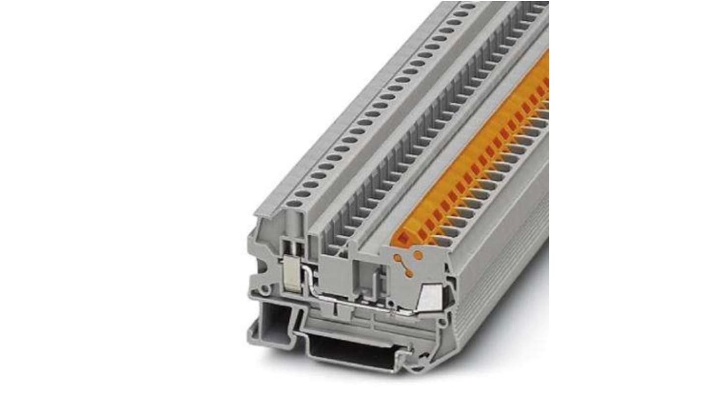 Phoenix Contact 5, QTCU 2 Series Grey Feed Through Terminal Block, 0.5 → 2.5mm², Screw Termination, ATEX