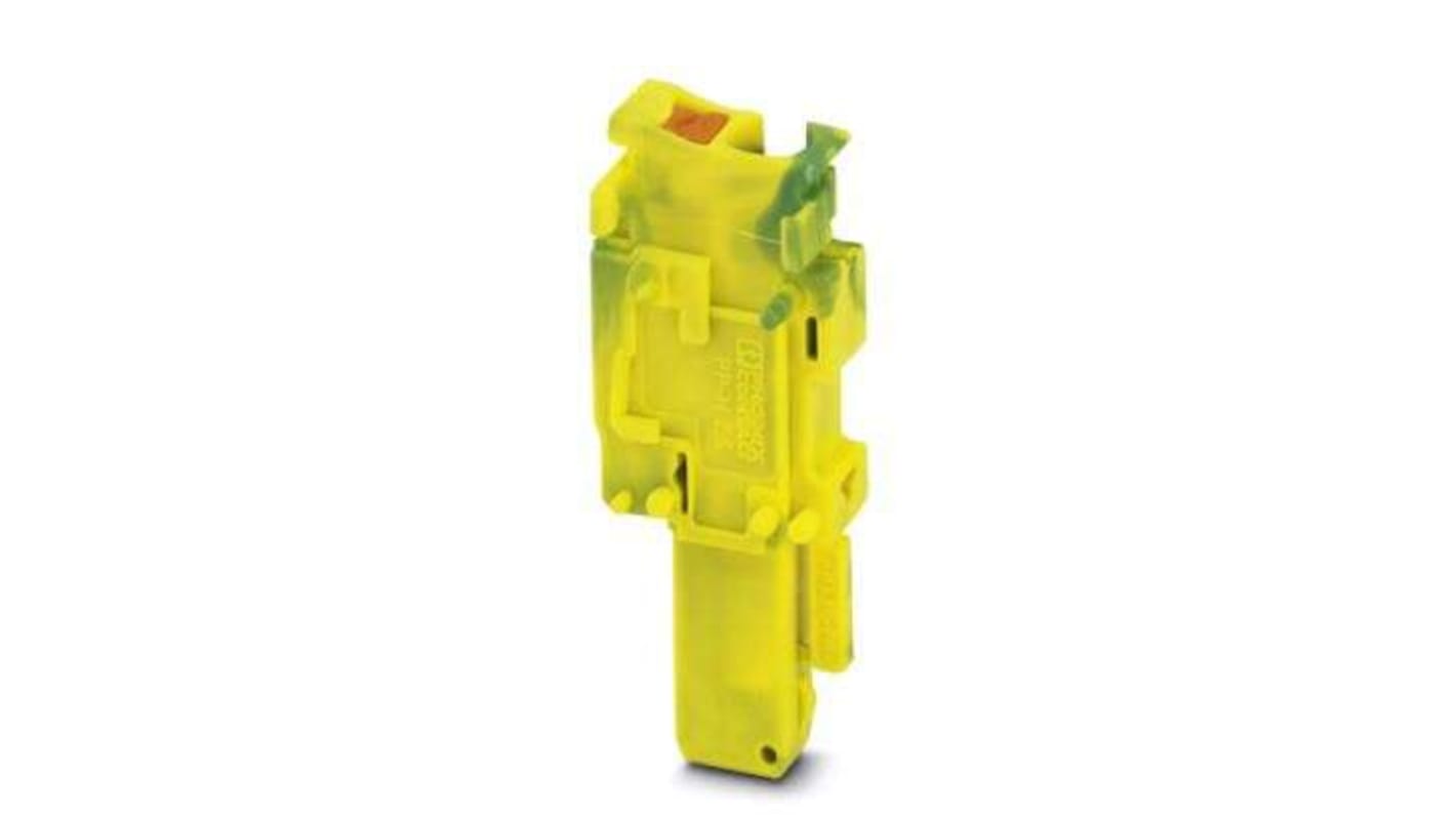 Prise Combi Phoenix Contact 5/1-R GNYE, PP-H 2, 4mm², Enfichable, Vert/Jaune