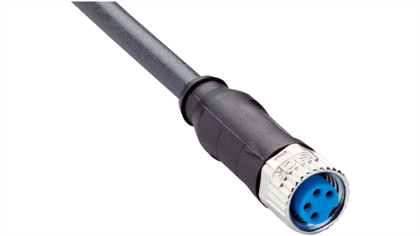 Cable de conexión Sick, con. A M8 Hembra, 4 polos, con. B Sin terminación, long. 10m, 60 V, 4 A, IP67