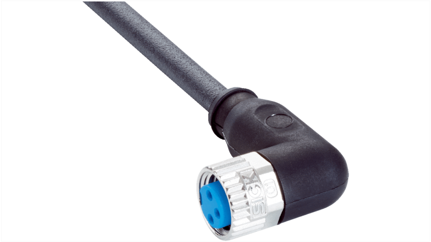 Cable de conexión Sick, con. A M8 Hembra, 3 polos, con. B Sin terminación, long. 2m, 60 V, 4 A, IP67