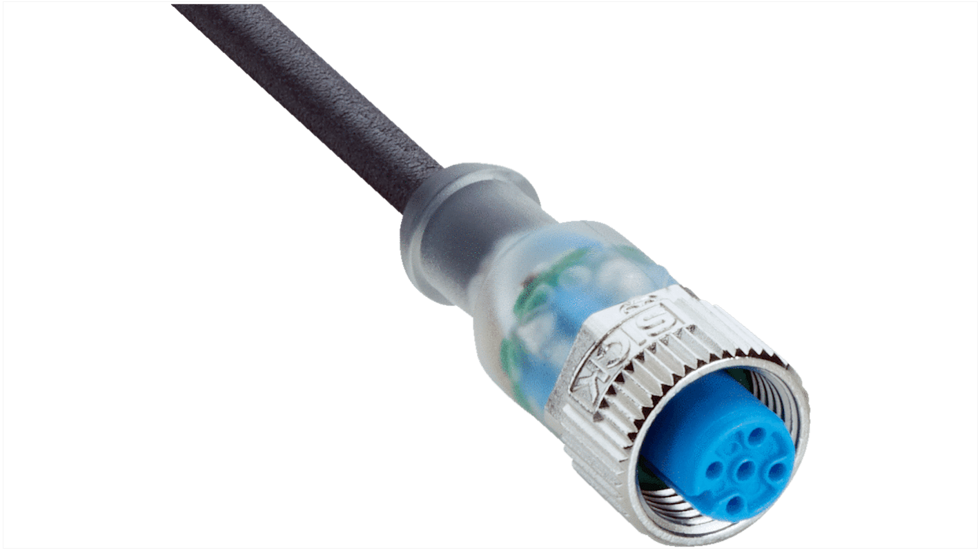 Cable de conexión Sick, con. A M12 Hembra, 5 polos, con. B Sin terminación, long. 5m, 125 V, 4 A, IP67