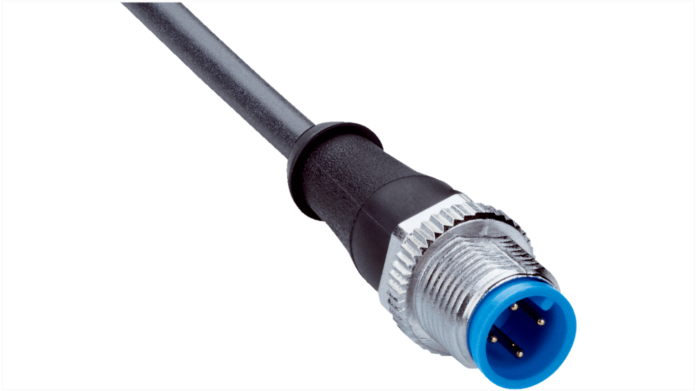 Sick Male 4 way M12 to Unterminated Sensor Actuator Cable, 10m