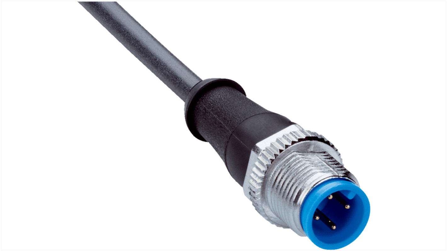 Sick Male 4 way M12 to Unterminated Sensor Actuator Cable, 15m