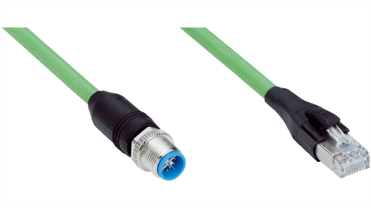 YM2X18-020EG1MRJA8 | Sick Straight Male M12 to Male RJ45 Ethernet Cable ...