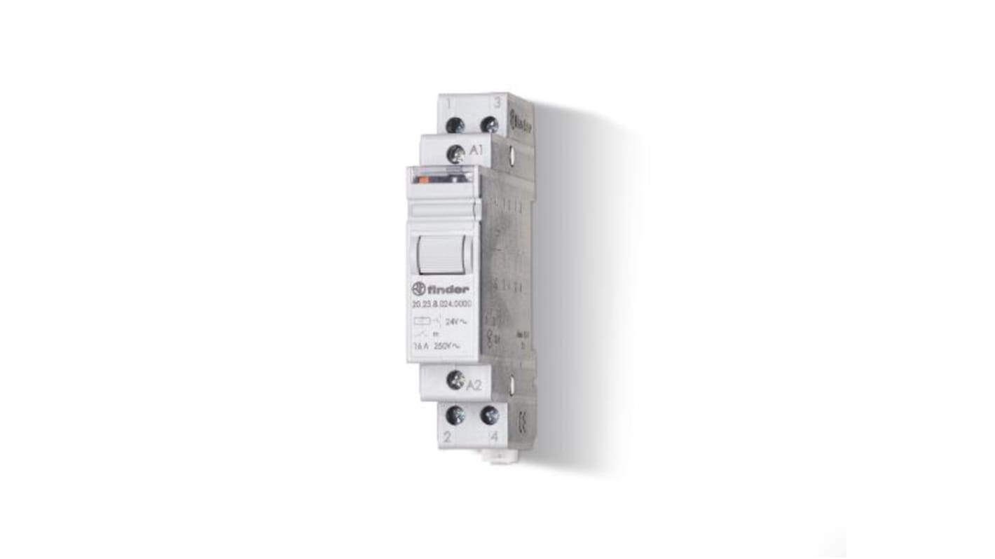 Finder DIN Rail Power Relay, 24V dc Coil, 16A Switching Current