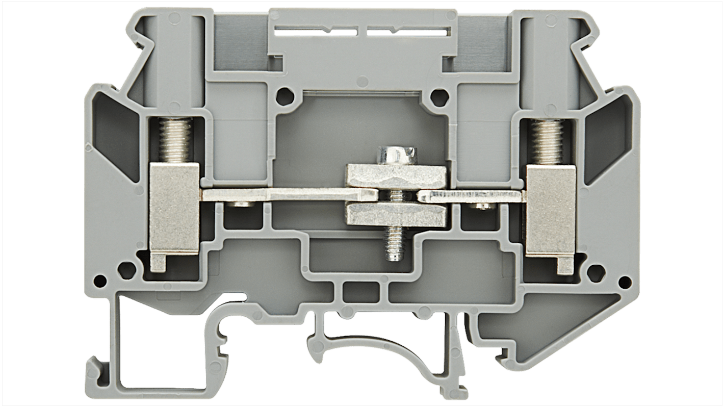 Bloc de jonction rail DIN Siemens 8WH1000, 10mm², A visser, Gris