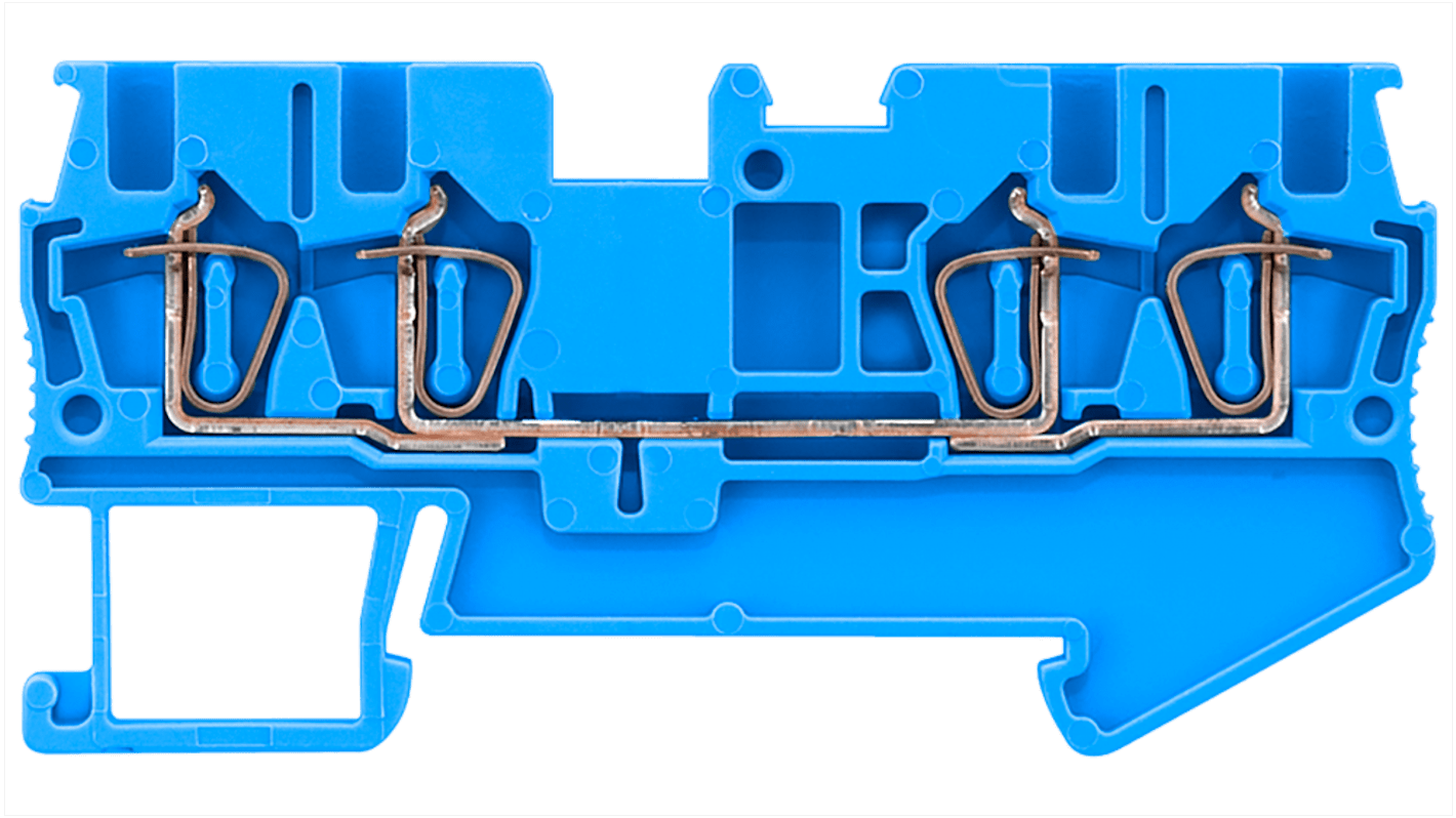 Siemens 8WH2004 Series Blue DIN Rail Terminal Block, 1.5mm², Spring Termination