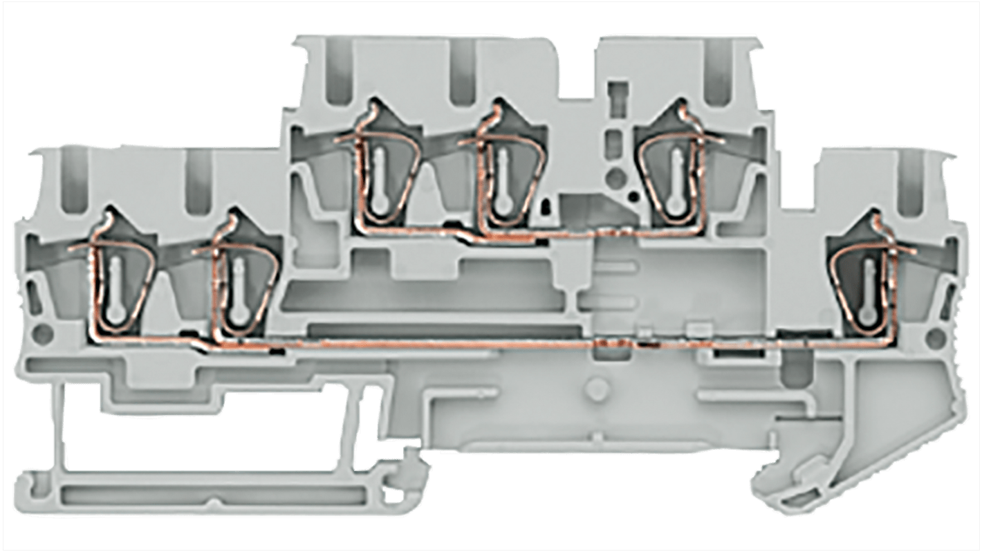 Morsettiera per guida DIN Siemens, Grigio, 26A