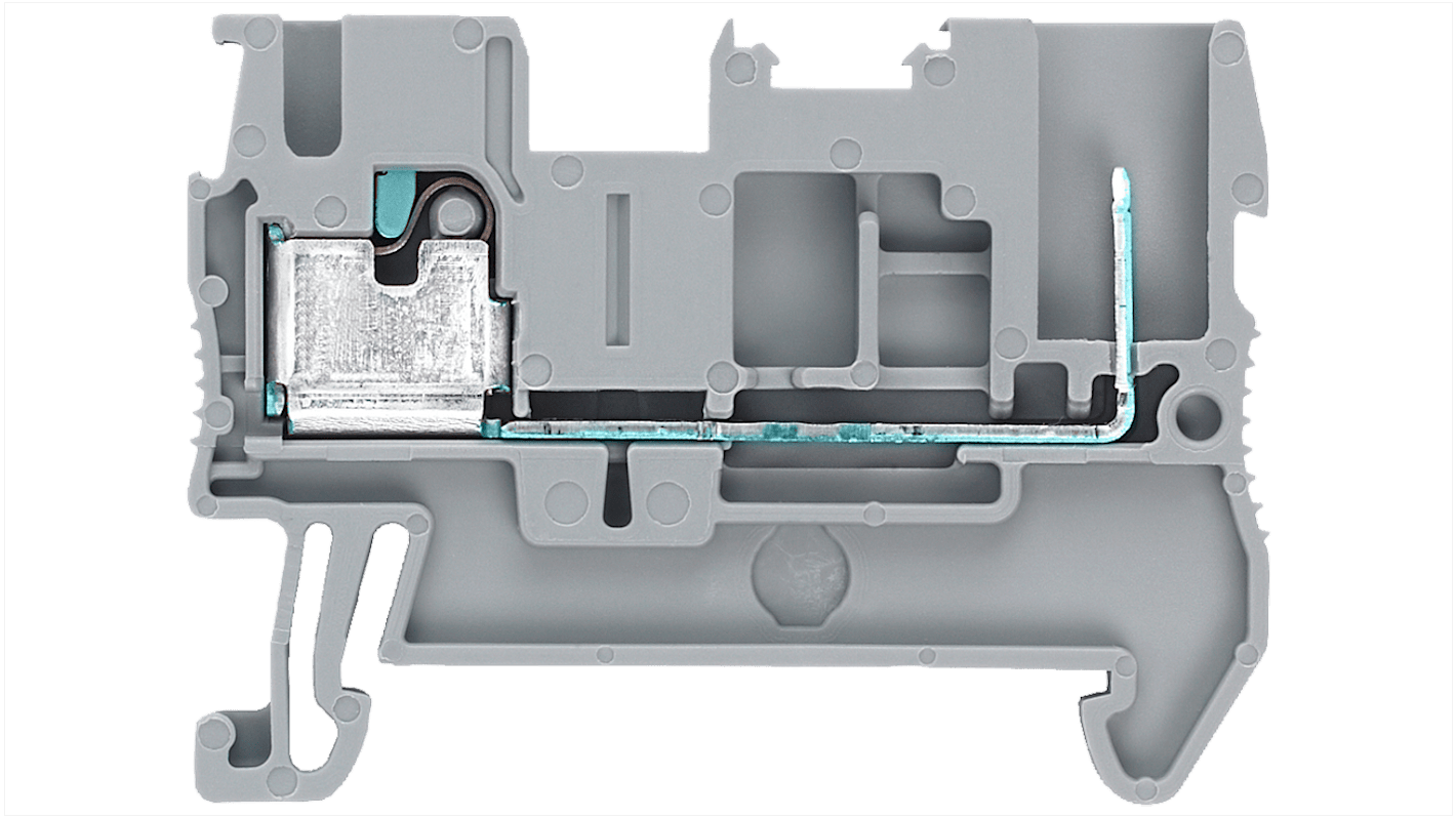 Borne para carril DIN, Gris