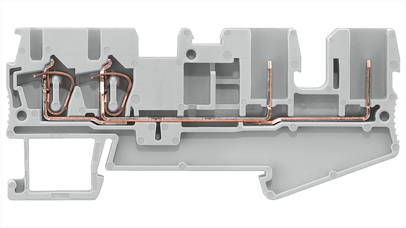 8WH51042MF00 Siemens 8WH5104 Series Grey DIN Rail Terminal Block, 2