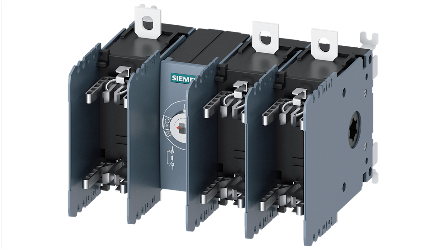 Interruptor seccionador con fusible Siemens, 160A, 3, Fusible NH00, NH000 18 000A SENTRON 3KF2