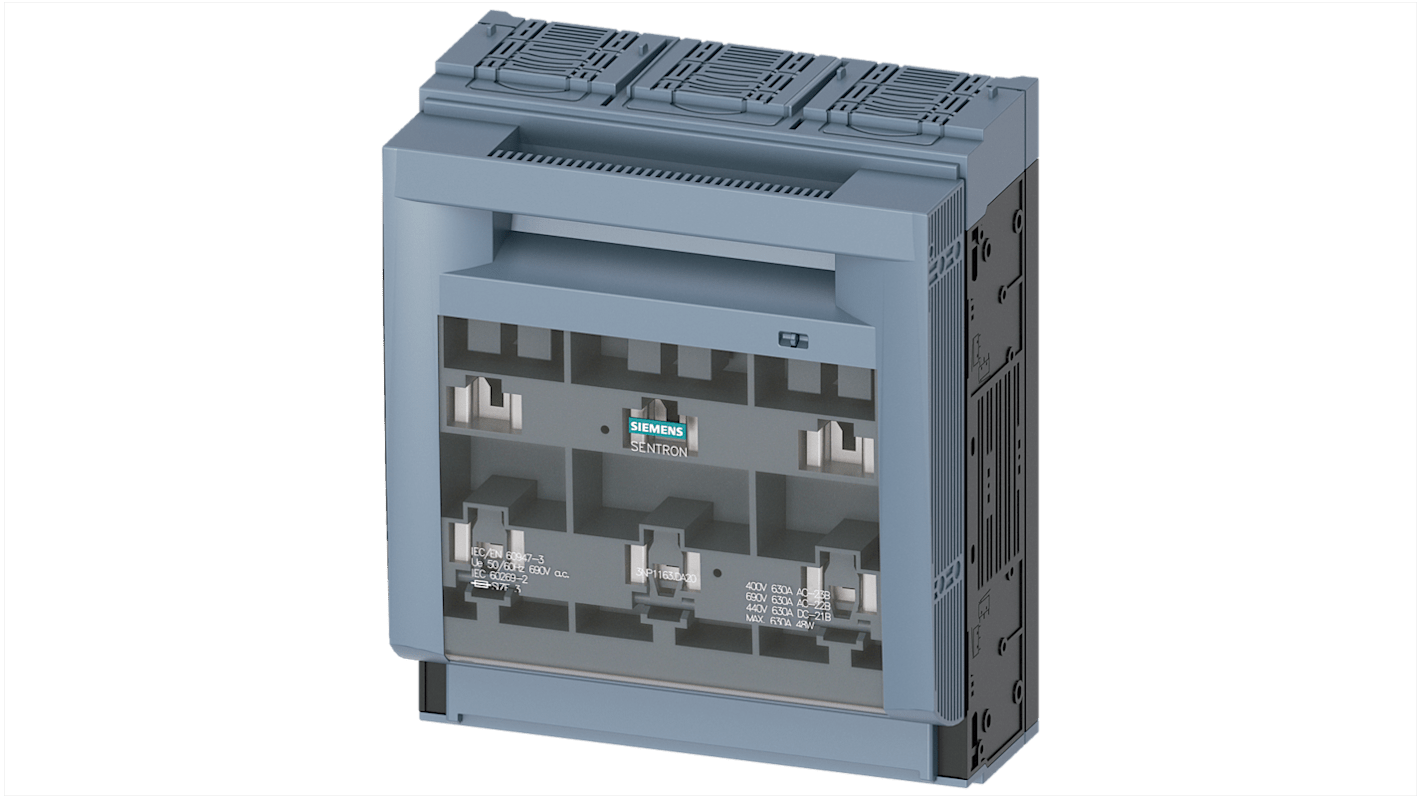 Siemens 3NP1 Sicherungstrennschalter 3-polig, 630A, NH2, NH3 Sicherungsgröße