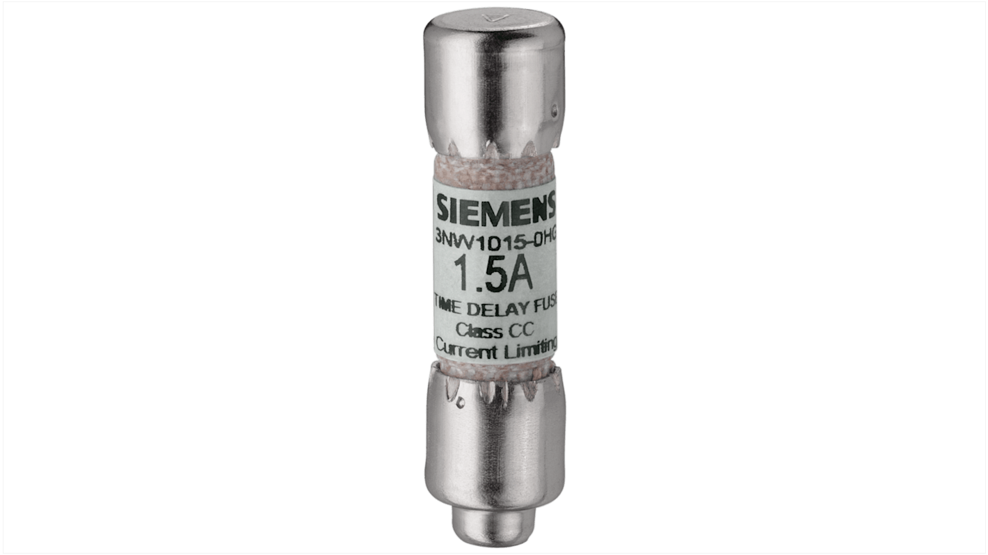 Fusibile a cartuccia Siemens, 1.5A, Ø 10 x 38mm, 600V
