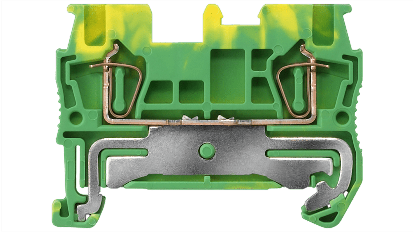 Siemens Green/Yellow DIN Rail Terminal Block, 1.5mm², Single-Level, Spring Termination