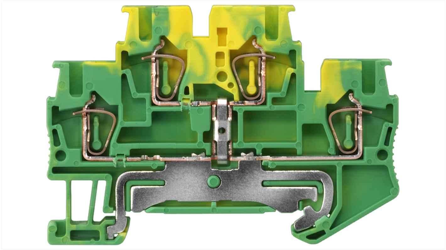 Siemens Reihenklemmenblock Zweifach Grün/Gelb, 4mm²