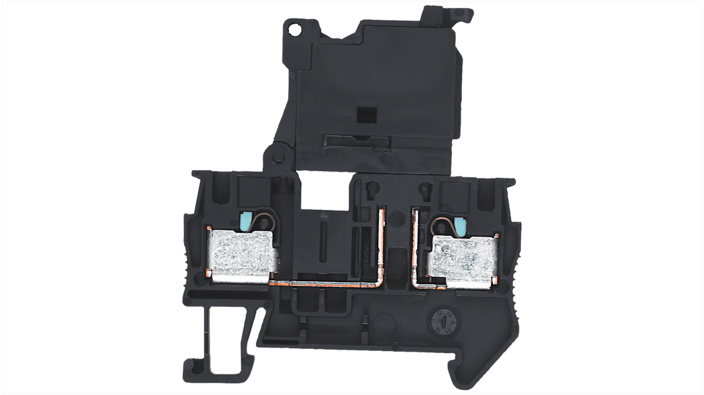 Siemens Black DIN Rail Terminal Block, 4mm², Single-Level, Plug In Termination, Fused