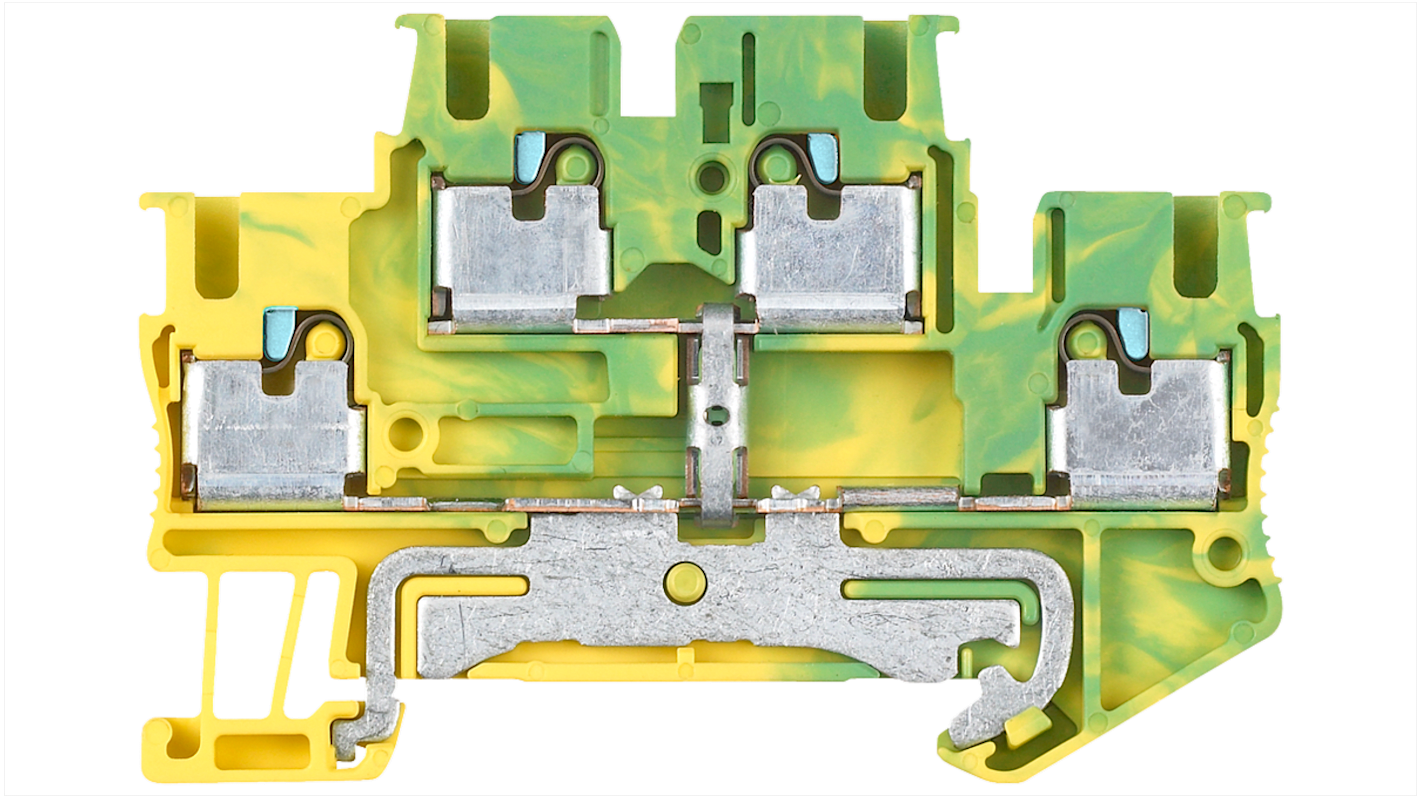 Morsettiera per guida DIN Siemens, Verde/Giallo, livello Doppio