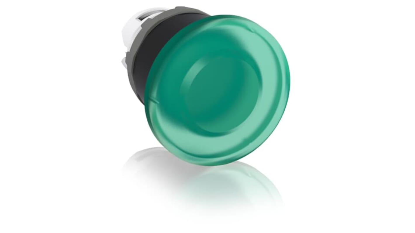 Tête de bouton poussoir ABB, Modular Vert, Ø découpe 40mm, Momentané