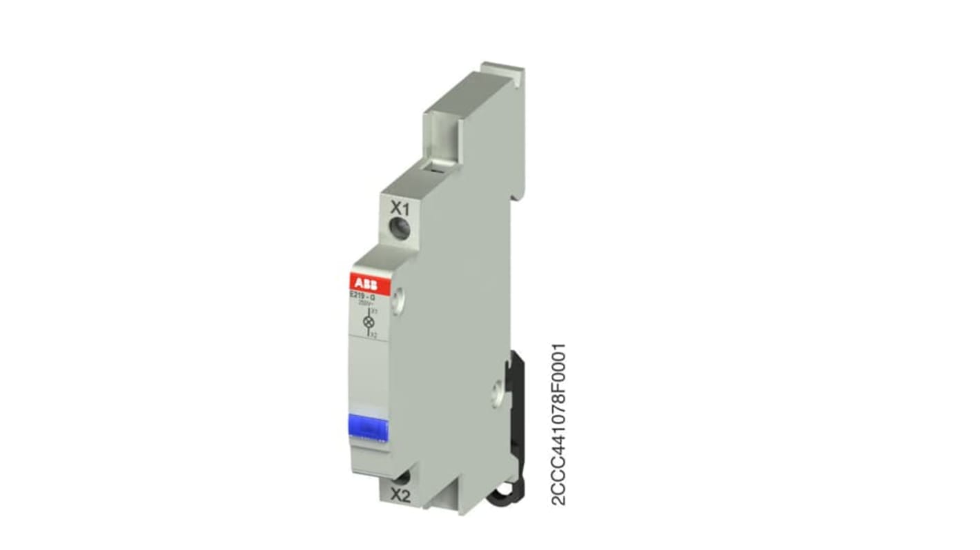 Indicateur LED ABB Bleu 48V, Montage panneau, E219, IP20