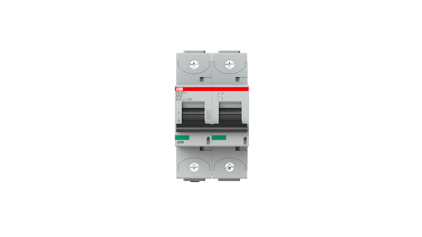 ABB S800PV MCB, 2P, 20A Curve B