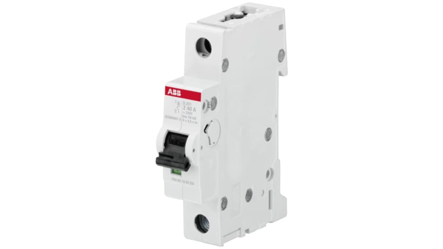 ABB System Pro M Compact S200 MCB, 1P, 2A, Type Z