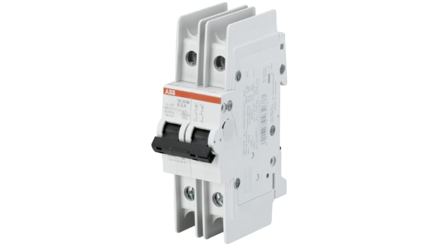 ABB SU200M Leitungsschutzschalter Typ K, 2-polig 6A System Pro M Compact DIN-Schienen-Montage