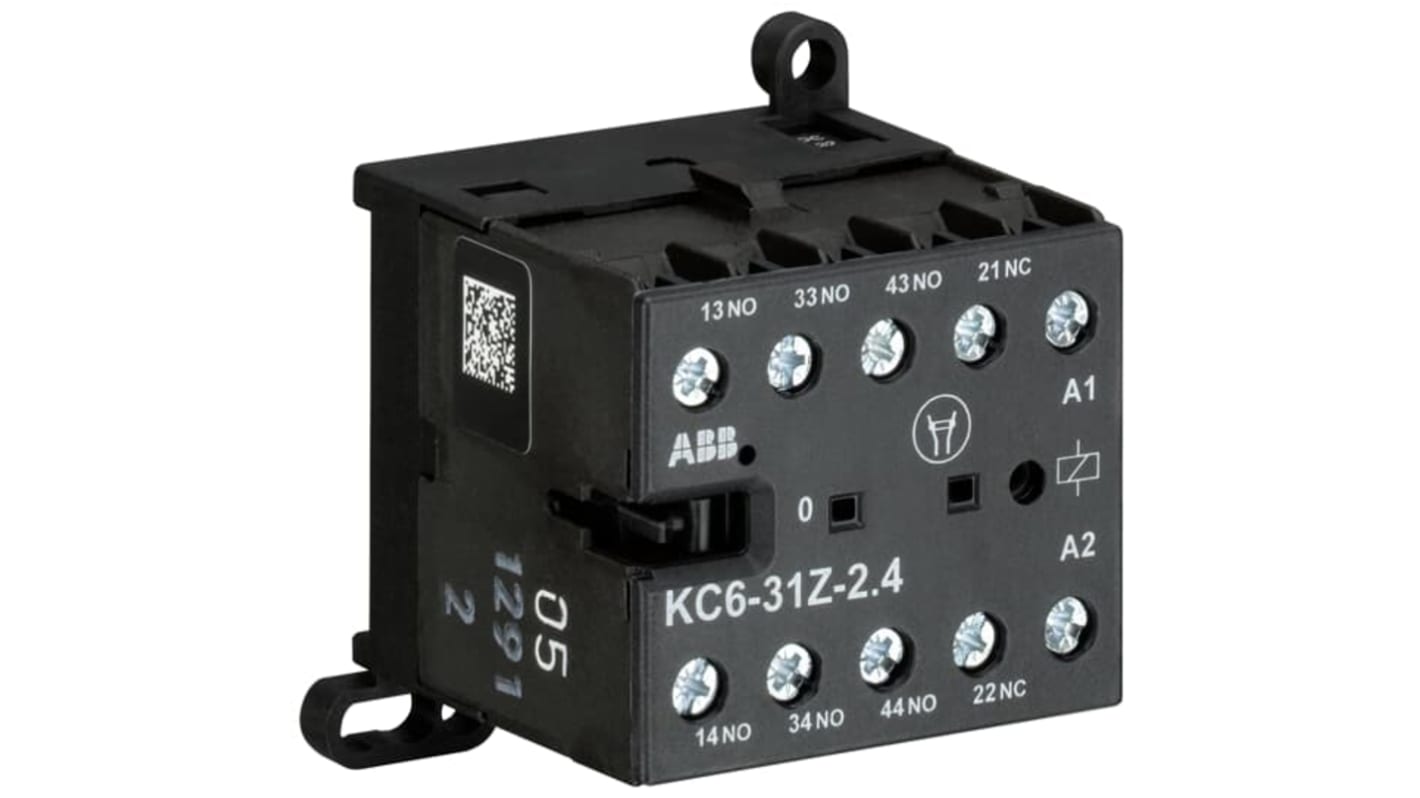 ABB KC6 Contactor Relay, 4 A, 3NO/1NC