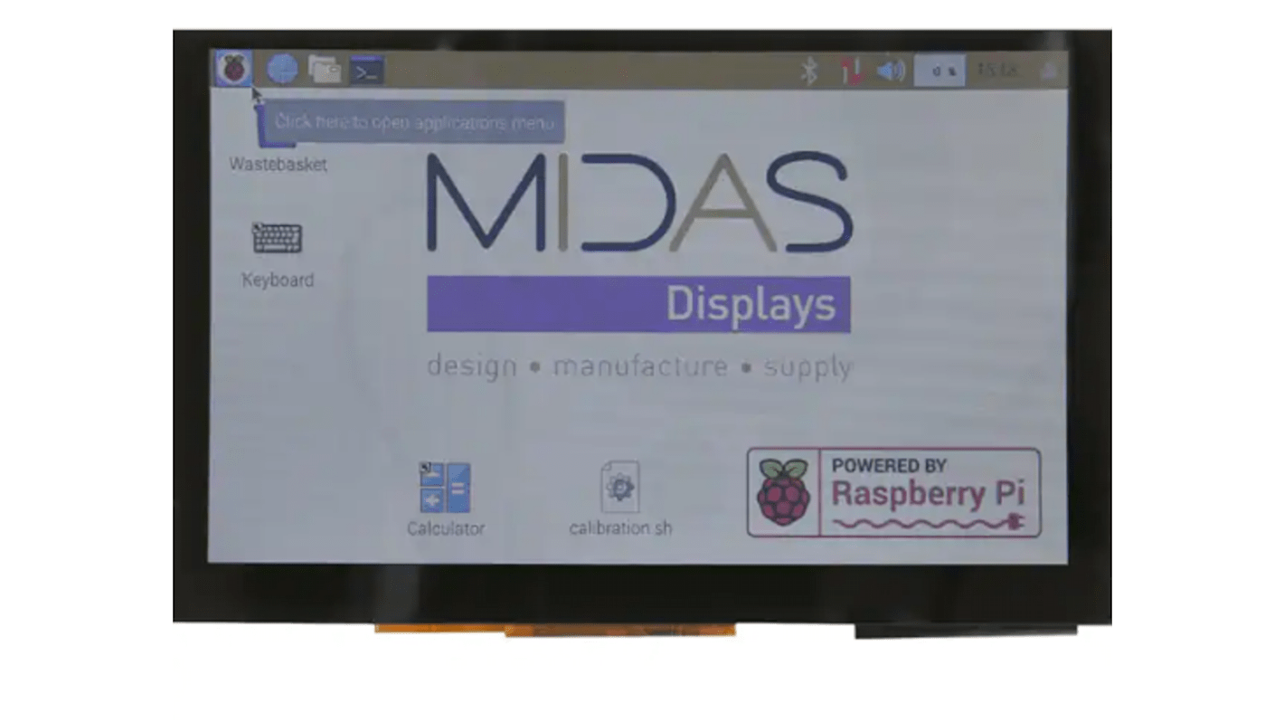 Display LCD color TFT táctil capacitivo Midas de 5plg, 800 x 480pixels, interfaz HDMI