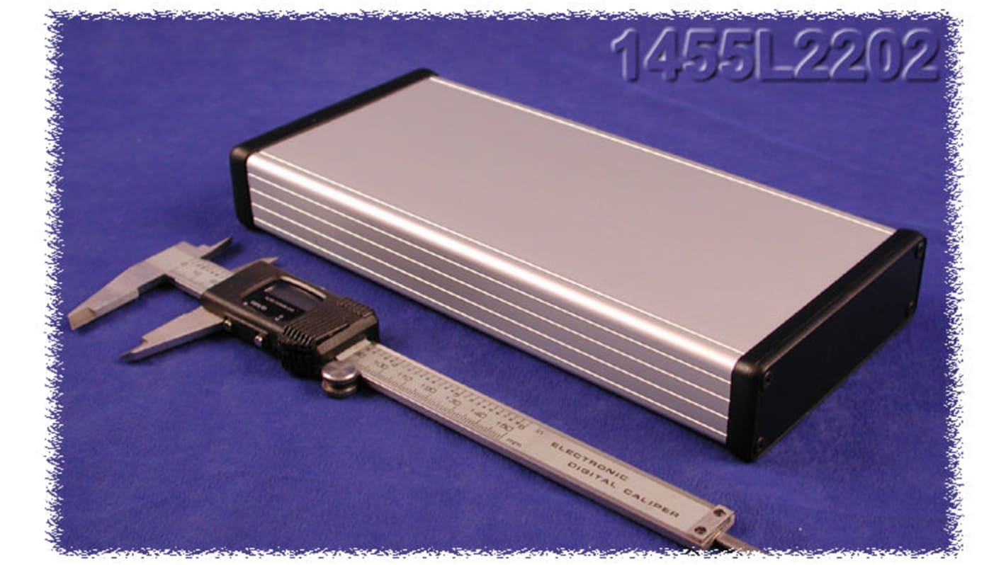 Hammond 1455 Series Extruded Aluminium Enclosure, IP54, 220 x 103 x 31mm