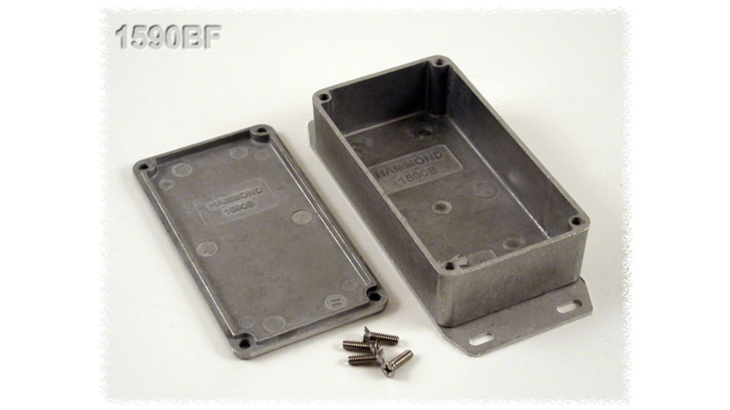 Hammond 1590 Series Die Cast Aluminium Enclosure, IP54, Flanged, 113 x 60 x 31mm