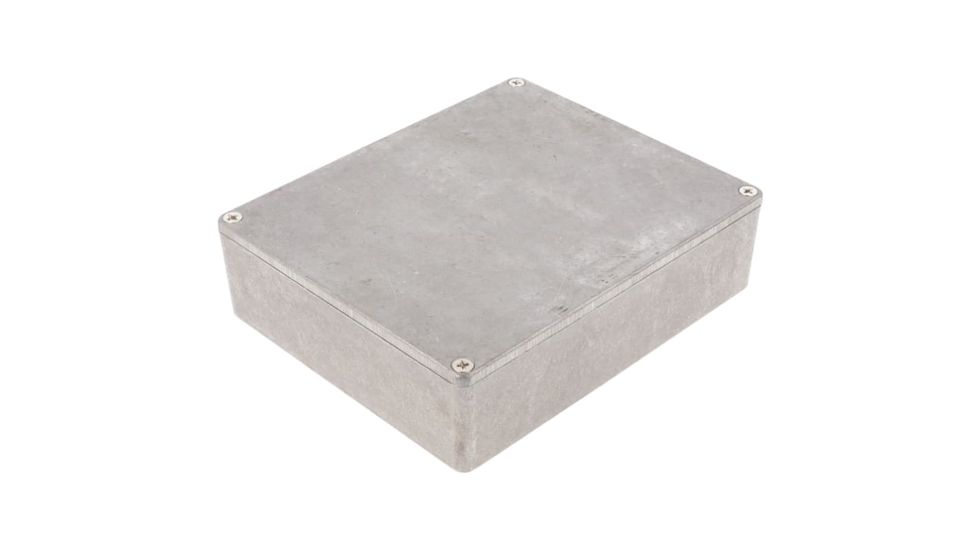 Caja Hammond de Aluminio Presofundido Transparente, 145 x 121 x 39mm, IP54, Apantallada