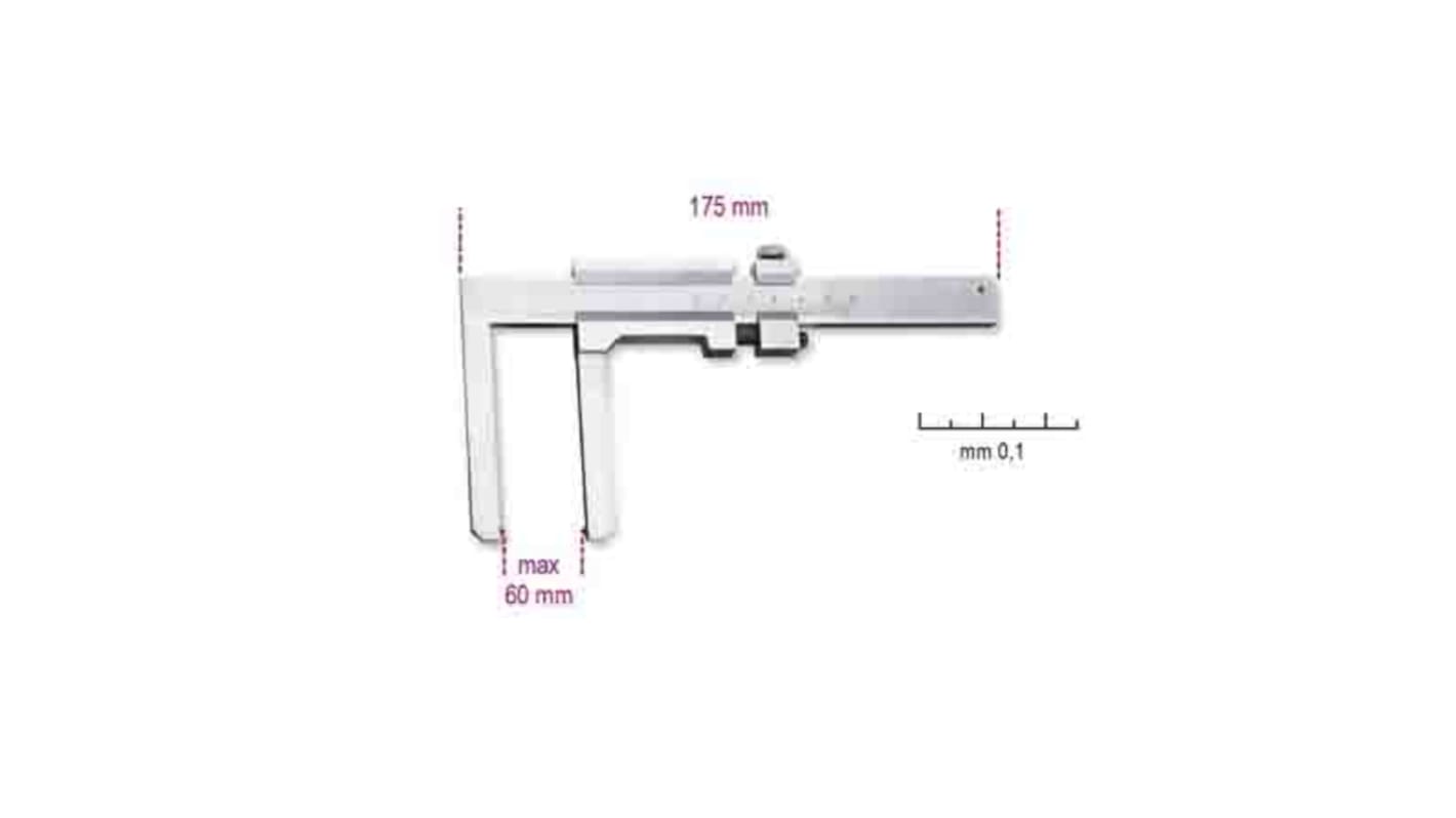 Calibro Calibro Vernier BETA, Metrico, display Analogico, capacità 60mm