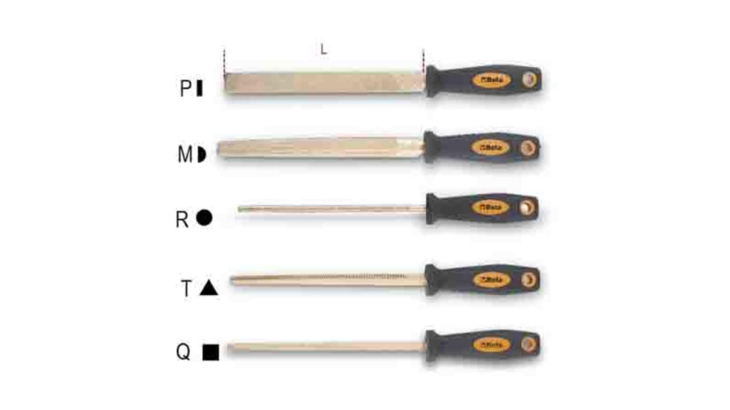 Set di lime BETA a semicerchio, L. 200mm, 1 pezzi