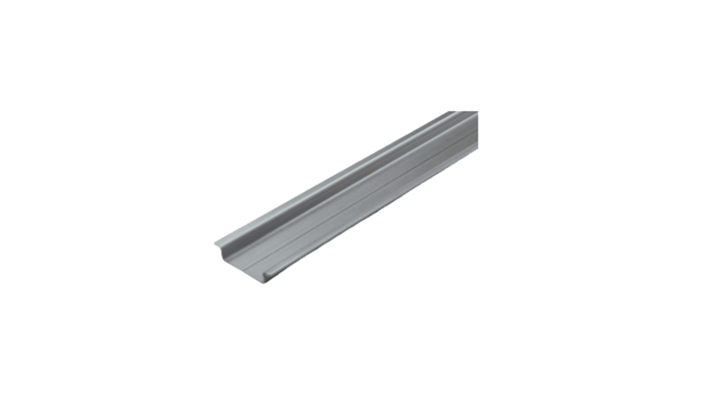 Carril DIN RS PRO, dim. 2m x 35mm x 7.5mm, rail simétrico