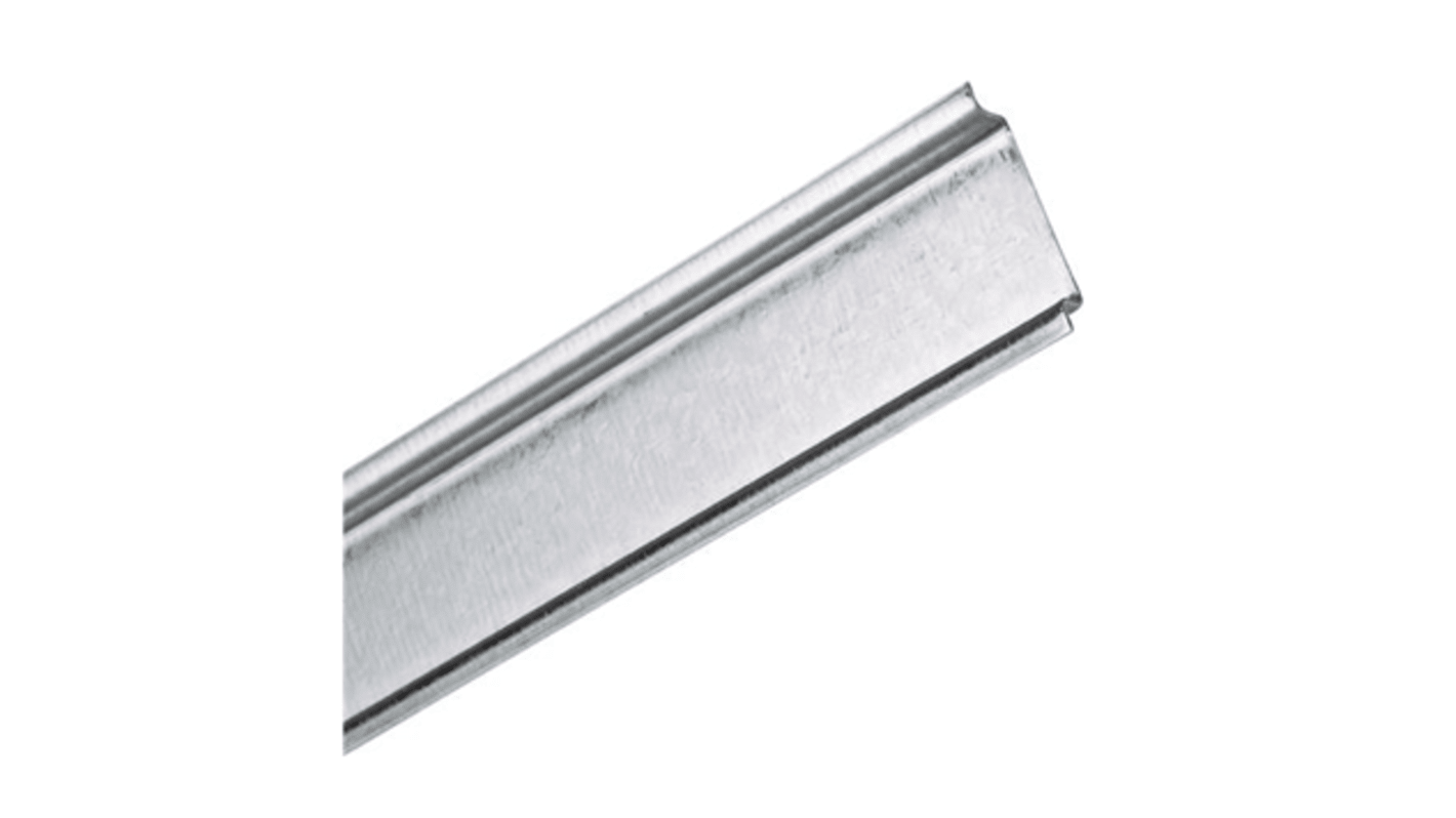 RS PRO Unperforated DIN Rail, Top Hat Compatible, 227mm x 35mm x 7.5mm RS