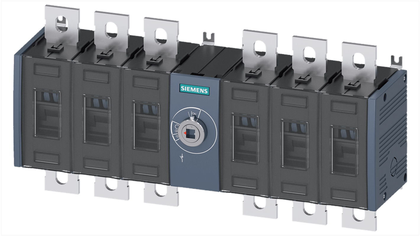 Siemens 6P Pole Switch Disconnector - 315A Maximum Current, 10.8W Power Rating, IP00, IP20