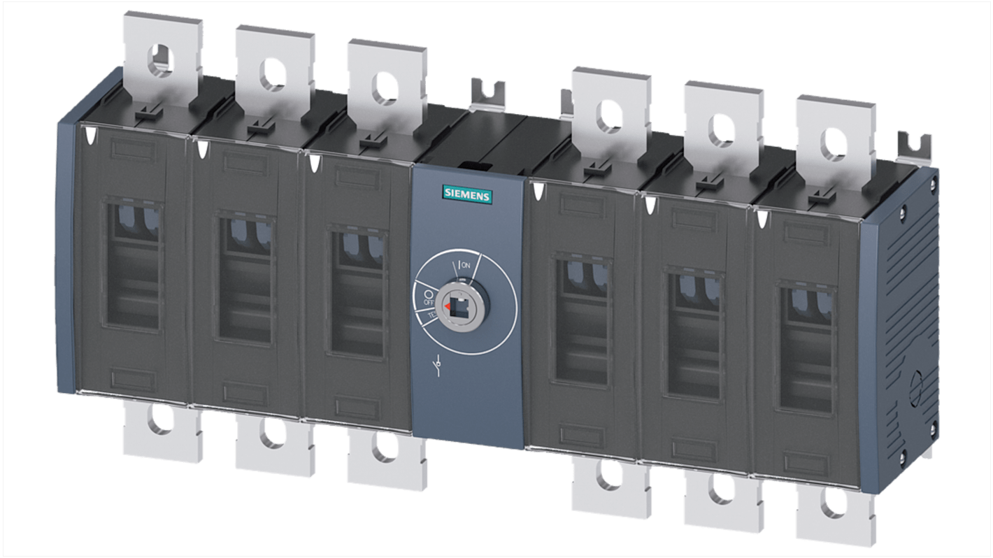 Siemens 6P Pole Switch Disconnector - 800A Maximum Current, 10.8W Power Rating, IP00, IP20