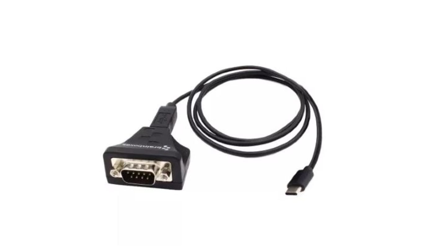 Brainboxes RS422, RS485 USB C DB-9 Male Converter Cable