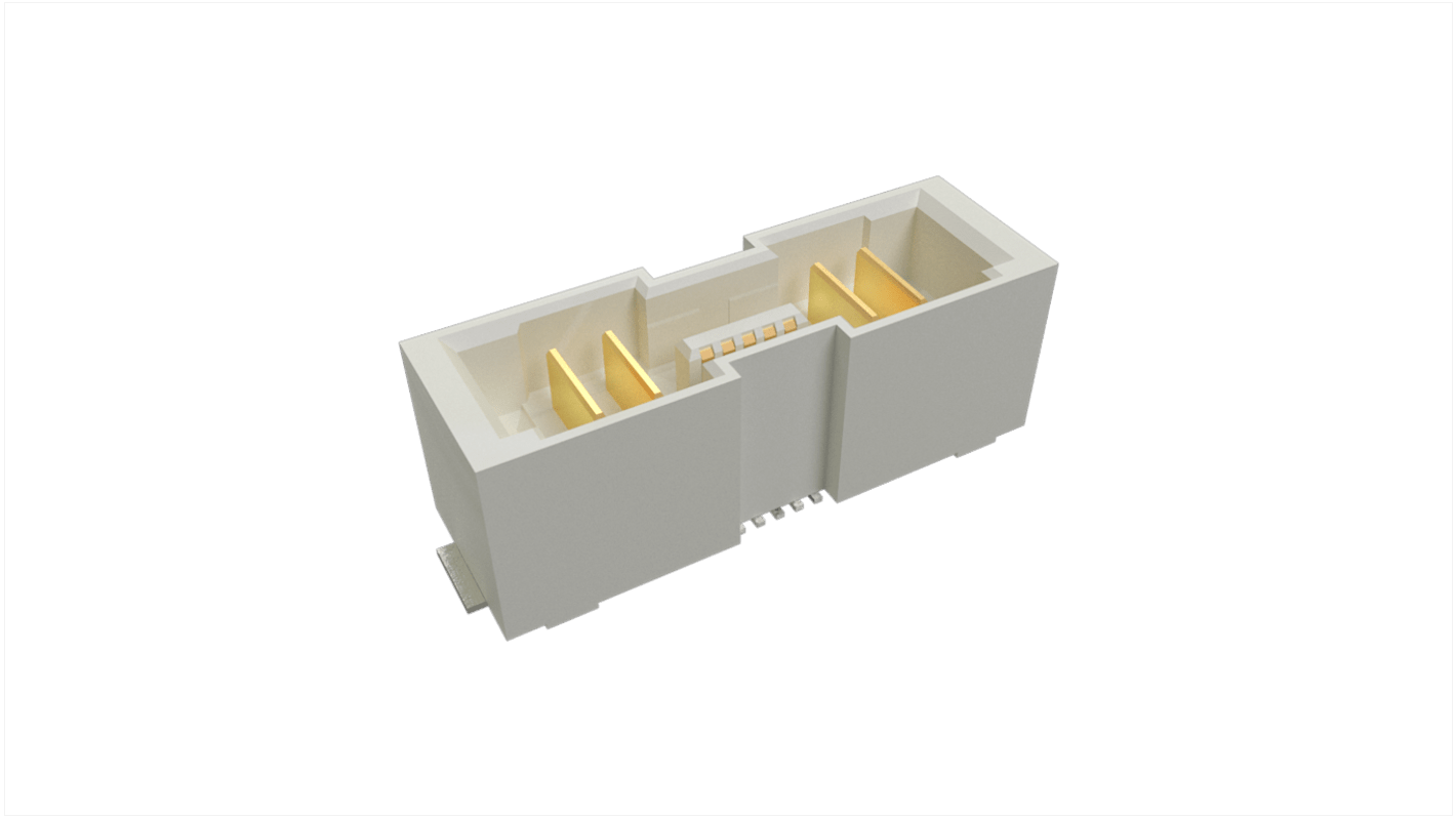 Amphenol ICC ComboStak Series Vertical PCB Header, 14 Contact(s), 2 Row(s), Shrouded