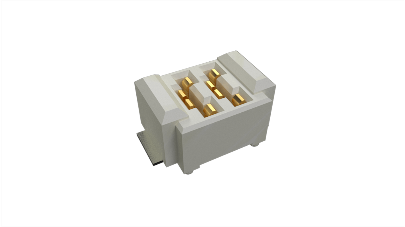 Amphenol ICC PowerStak Series Vertical Surface Mount PCB Socket, 2-Contact, 1-Row, Solder Termination