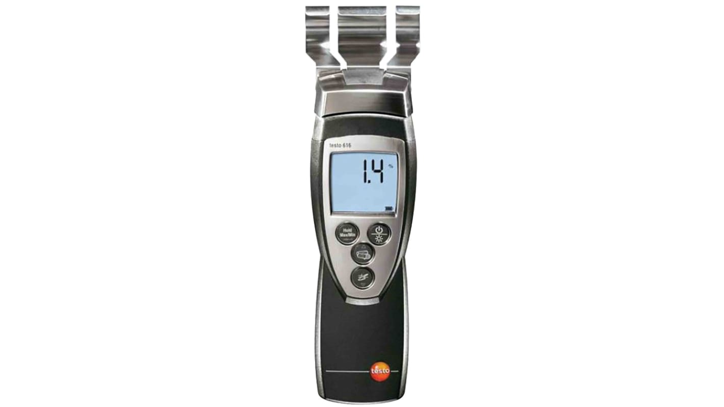 Medidor de humedad Testo 616, medición 50 % RH precisión 0,1%, para Materiales de Construcción, Madera
