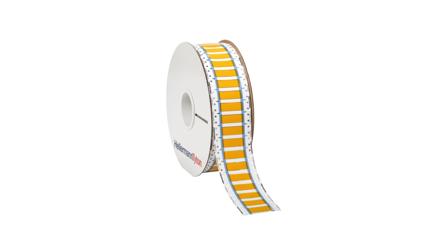 Repère câble HellermannTyton TLFX DS Thermorétractable, Ø câble 12.7 → 25.4mm, Jaune