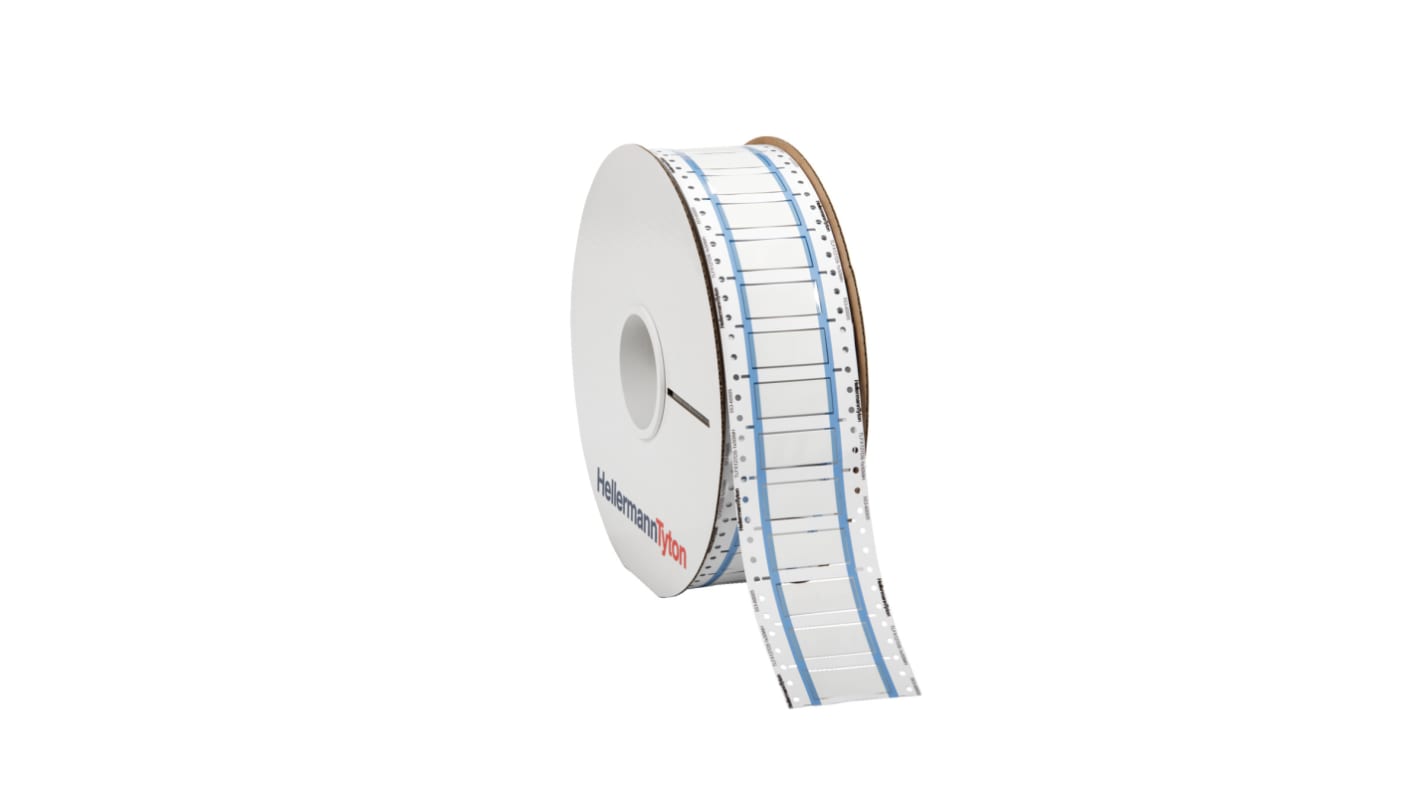 Repère câble HellermannTyton TLFX DS Thermorétractable, Ø câble 1.6 → 3.2mm, Blanc