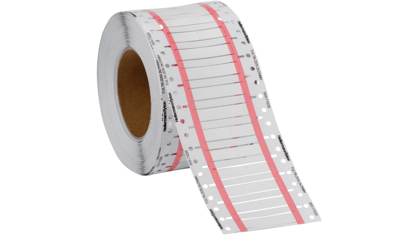 Repère câble HellermannTyton TLFX DS Thermorétractable, Ø câble 1 → 3mm, Blanc