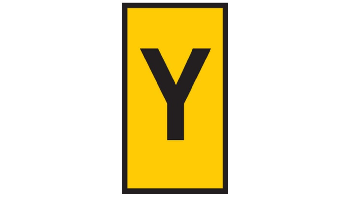 HellermannTyton WIC0 Cable Markers, Yellow, Pre-printed "Y", 2 → 2.8mm Cable