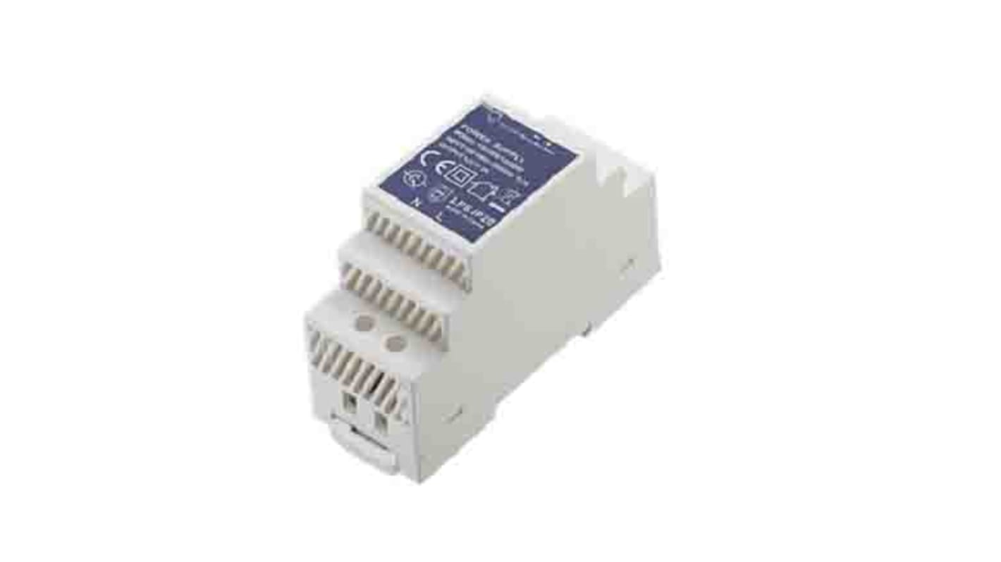 RS PRO Switched Mode DIN Rail Power Supply, 90 → 264V ac ac Input, 24V dc dc Output, 1.25A Output