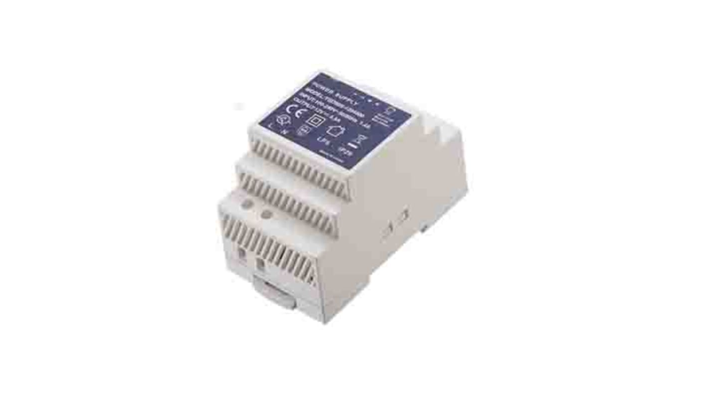 RS PRO DIN Rail Power Supply, 90 → 264V ac ac Input, 15V dc dc Output, 4A Output, 60W