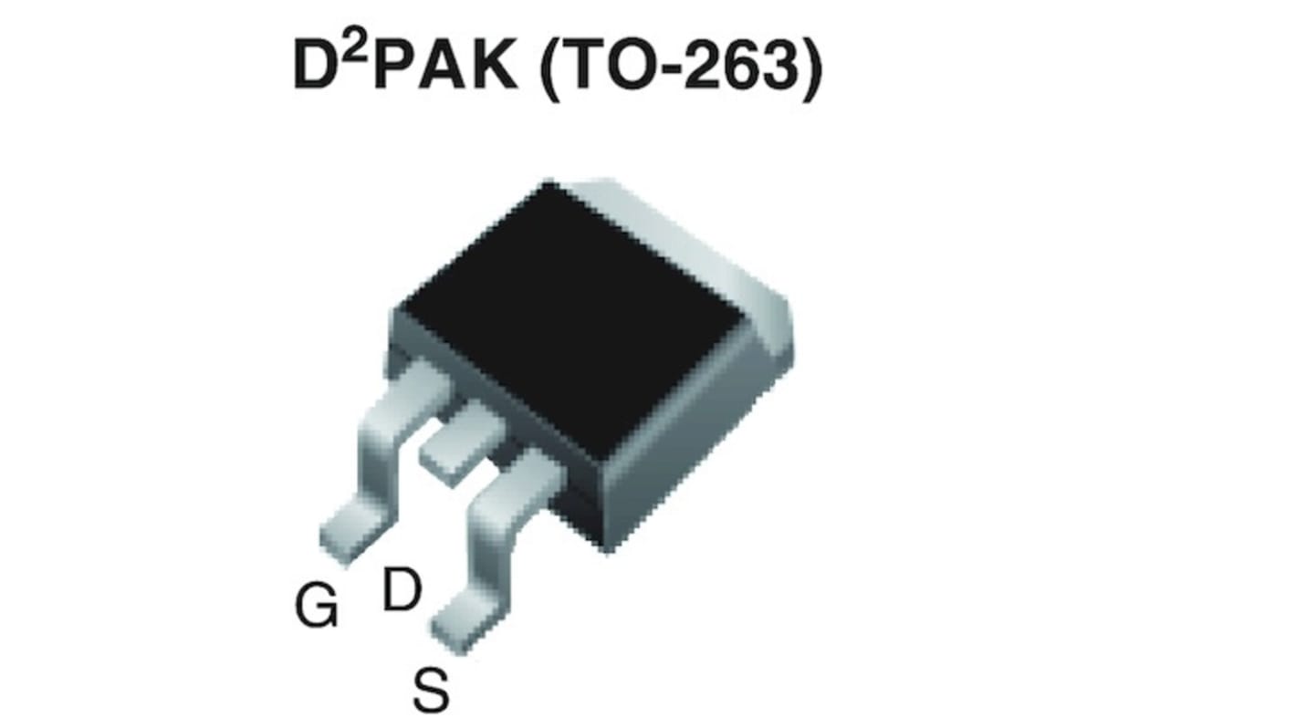 MOSFET Vishay, canale N, 1.3 Ω, 4,4 A, D2PAK (TO-263), Montaggio superficiale